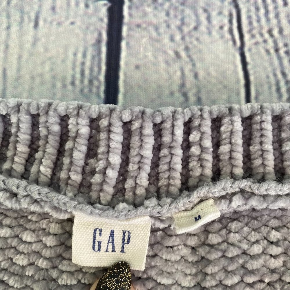 Gap Ribbed Knit Crew Neck Sweater Gray - Picture 5 of 7